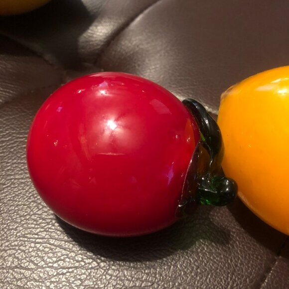 Hand Blown Glass Fruit Set Of 4 Decorative Pieces - Picture 6 of 14